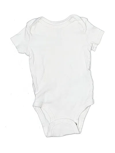 Pre-owned Just One You Made By Carter's Babies' Short Sleeve Onesie In White
