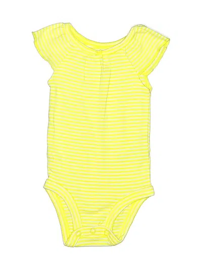 Pre-owned Just One You Made By Carter's Babies' Short Sleeve Onesie In Yellow