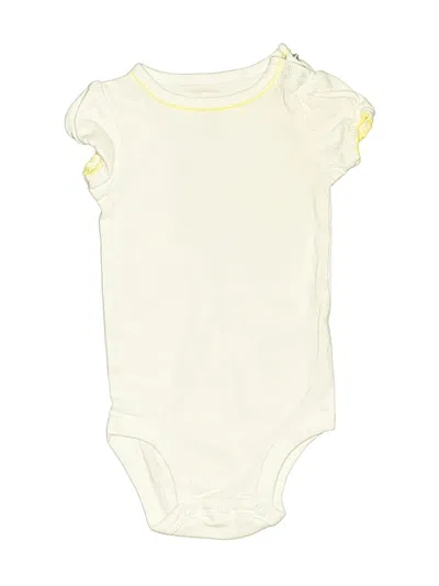 Pre-owned Just One You Made By Carter's Babies' Short Sleeve Onesie In Yellow