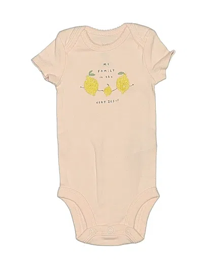 Pre-owned Just One You Made By Carter's Babies' Short Sleeve Onesie In Yellow