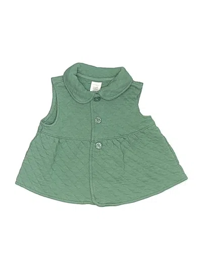 Pre-owned Just One You Made By Carter's Babies' Sleeveless Button Down Shirt In Green
