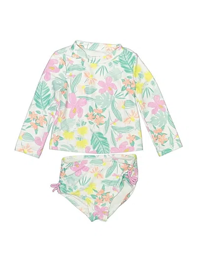 Pre-owned Just One You Made By Carter's Kids' Two Piece Swimsuit In Green