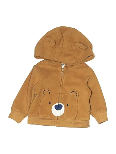Pre-owned Just One You Made By Carter's Babies' Zip Up Hoodie In Brown