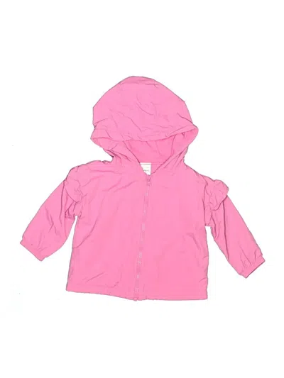 Pre-owned Just One You Made By Carter's Babies' Zip Up Hoodie In Pink