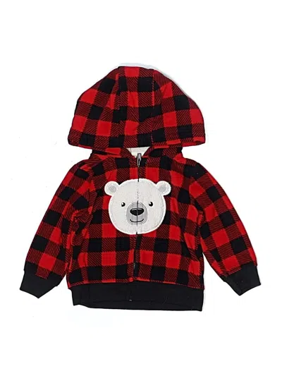 Pre-owned Just One You Made By Carter's Babies' Zip Up Hoodie In Red