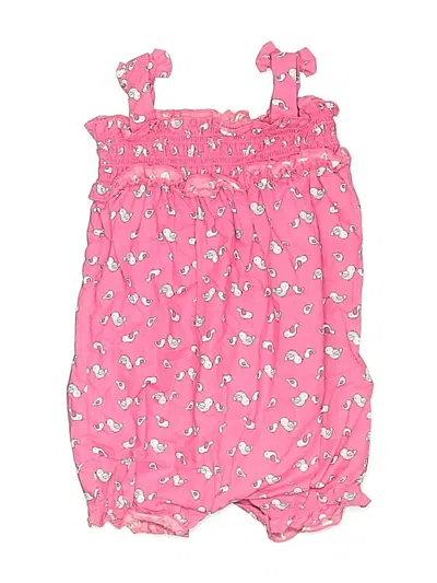 Pre-owned Just One You Babies' Short Sleeve Onesie In Pink