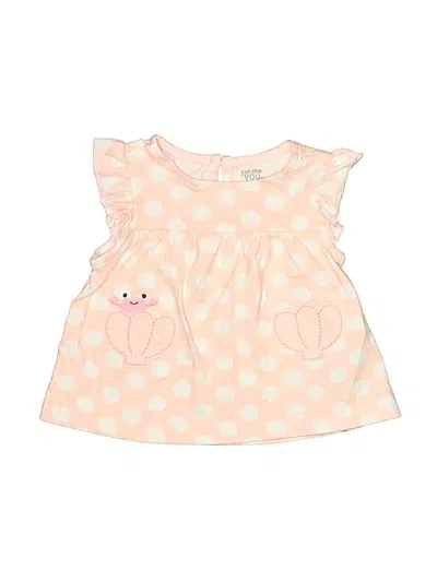 Pre-owned Just One You Babies' Sleeveless Top Pink Ruffles Neckline Tops