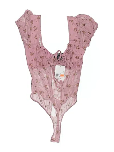 Pre-owned Just Polly Bodysuit In Pink