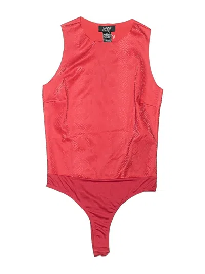 Pre-owned Just Polly Bodysuit In Red