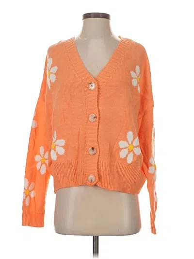 Pre-owned Just Polly Cardigan Sweater In Orange