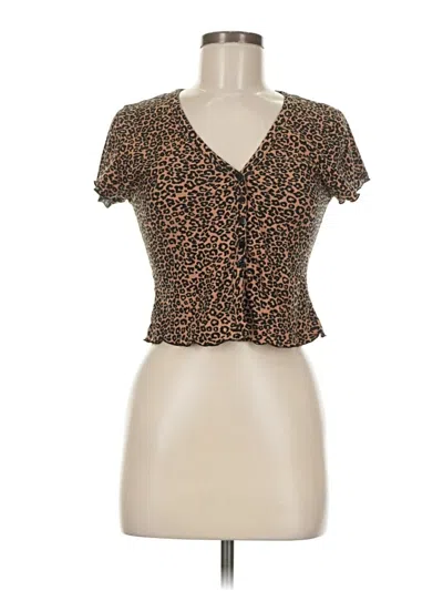 Pre-owned Just Polly Cardigan Sweater In Tan