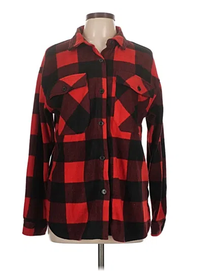 Pre-owned Just Polly Fleece Jacket In Red