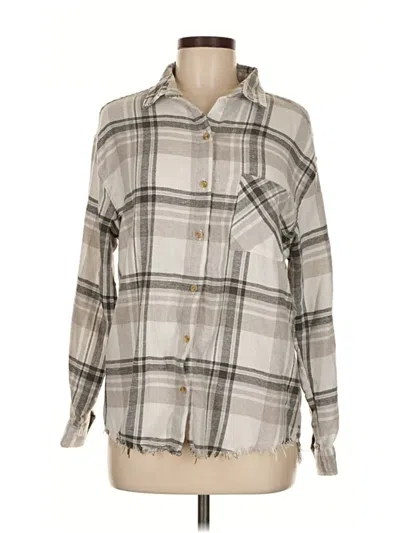 Pre-owned Just Polly Long Sleeve Blouse In Brown