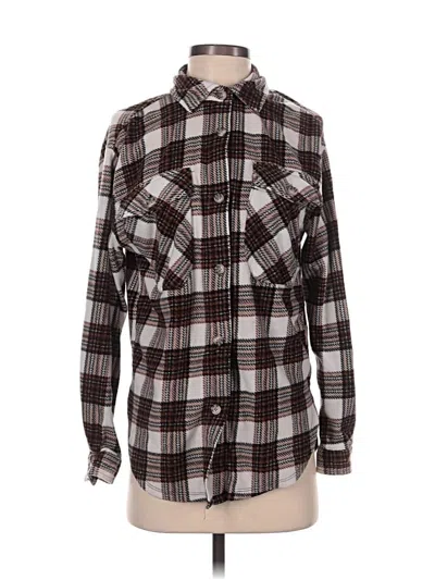 Pre-owned Just Polly Long Sleeve Blouse In Brown