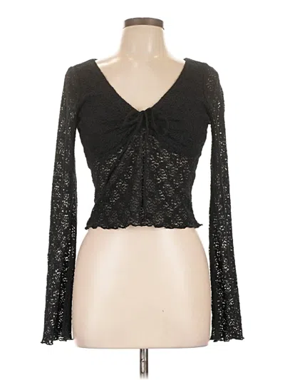Pre-owned Just Polly Long Sleeve T-shirt In Black