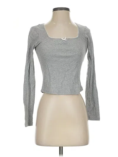 Pre-owned Just Polly Long Sleeve T-shirt In Gray