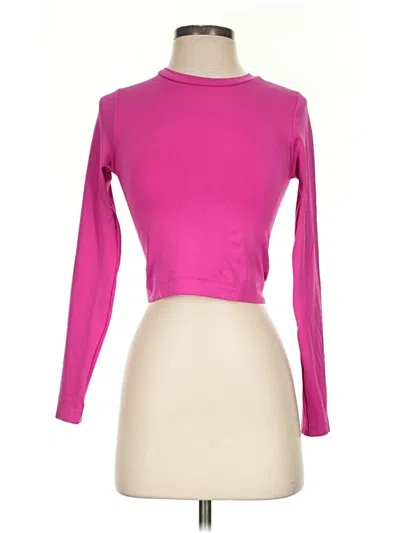 Pre-owned Just Polly Long Sleeve Turtleneck In Pink