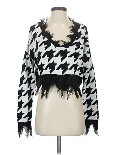 Pre-owned Just Polly Pullover Sweater In Black