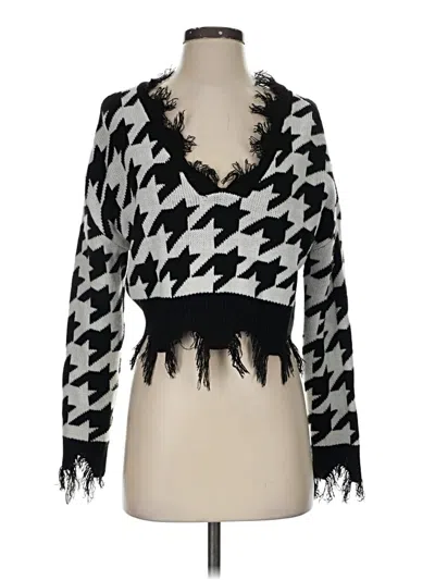 Pre-owned Just Polly Pullover Sweater In Black