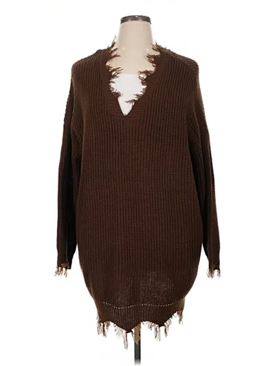 Pre-owned Just Polly Pullover Sweater In Brown