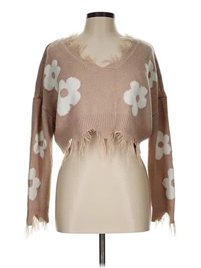 Pre-owned Just Polly Pullover Sweater In Tan