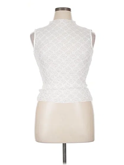 Just Polly Sleeveless Top Ivory Halter Neckline Tops In White