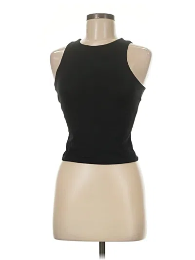 Pre-owned Just Polly Tank Top Black Halter Neckline Tops