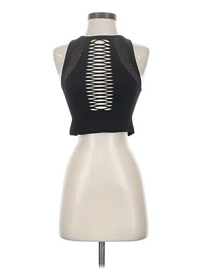 Pre-owned Just Polly Tank Top Black Halter Neckline Tops