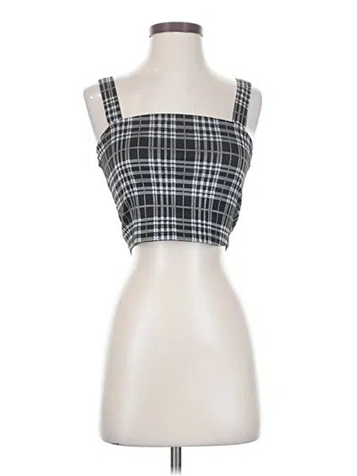 Pre-owned Just Polly Tank Top Black Square Neckline Tops