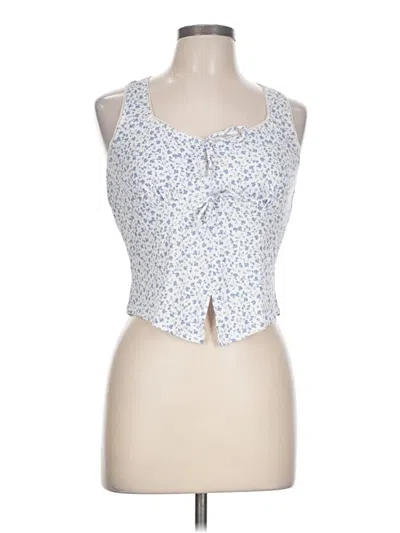 Pre-owned Just Polly Tank Top Blue Sweetheart Neckline Tops