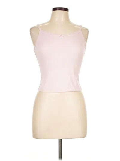 Pre-owned Just Polly Tank Top Pink Halter Neckline Tops