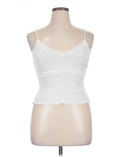 Pre-owned Just Polly Tank Top Silver Sweetheart Neckline Tops