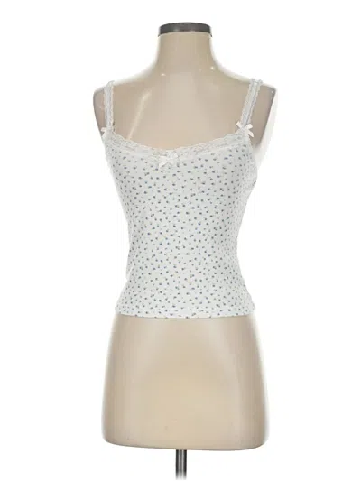 Pre-owned Just Polly Tank Top White Sweetheart Neckline Tops