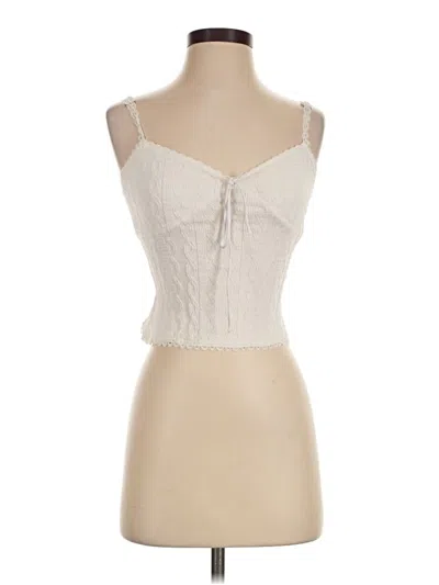 Pre-owned Just Polly Tube Top Ivory Strapless Neckline Tops