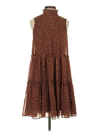Pre-owned Just Taylor Just... Taylor Casual Dress In Brown