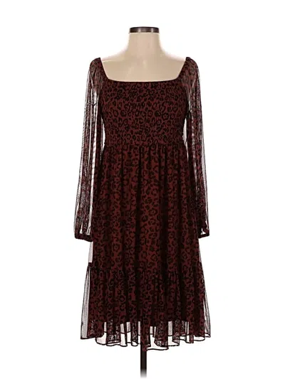 Pre-owned Just Taylor Just... Taylor Casual Dress In Burgundy