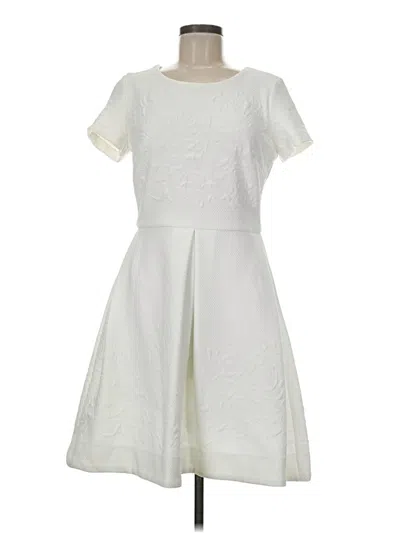 Pre-owned Just Taylor Just... Taylor Casual Dress In White