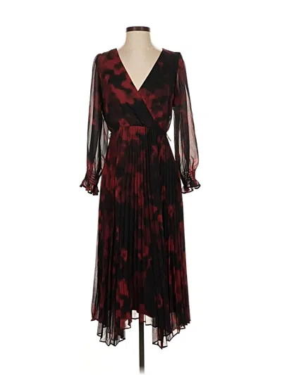 Pre-owned Just Taylor Just... Taylor Cocktail Dress In Burgundy