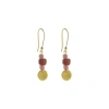 JUST TRADE EARTH TRIO EARRINGS- PINK