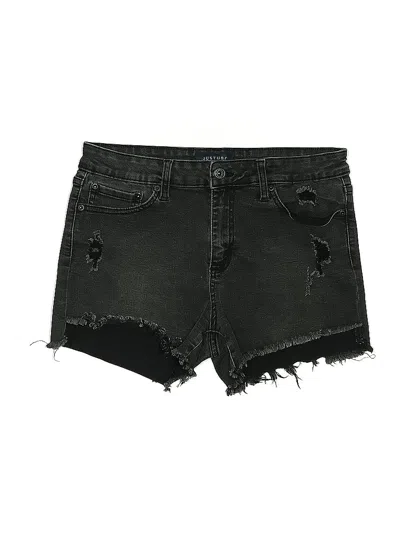 Pre-owned Just Usa Denim Shorts In Black