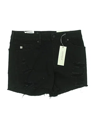 Pre-owned Just Usa Denim Shorts In Black