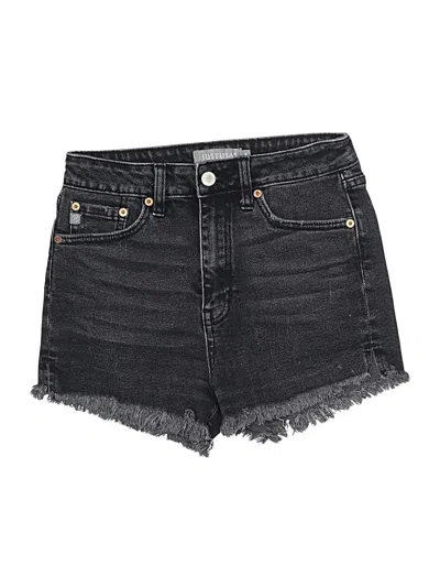 Pre-owned Just Usa Denim Shorts In Black