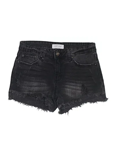 Pre-owned Just Usa Denim Shorts In Black