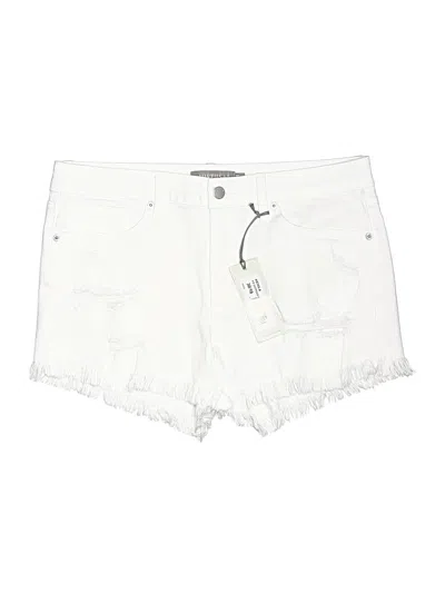 Pre-owned Just Usa Denim Shorts In White