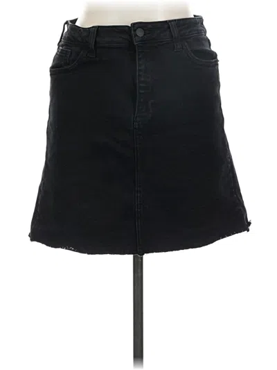 Pre-owned Just Usa Denim Skirt In Black