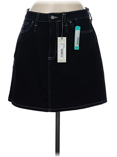 Just Usa Denim Skirt In Black