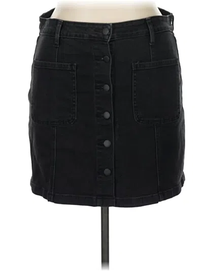 Pre-owned Just Usa Denim Skirt In Black