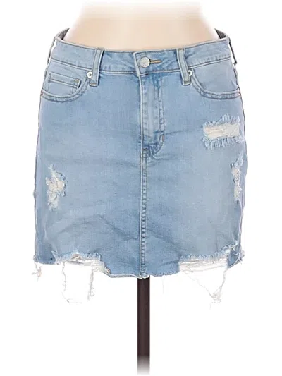 Pre-owned Just Usa Denim Skirt In Blue