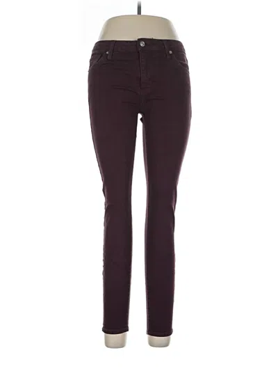 Pre-owned Just Usa Jeggings In Burgundy
