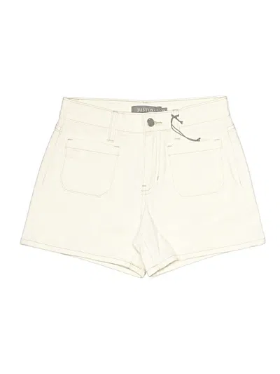 Pre-owned Just Usa Kids' Khaki Shorts In Ivory